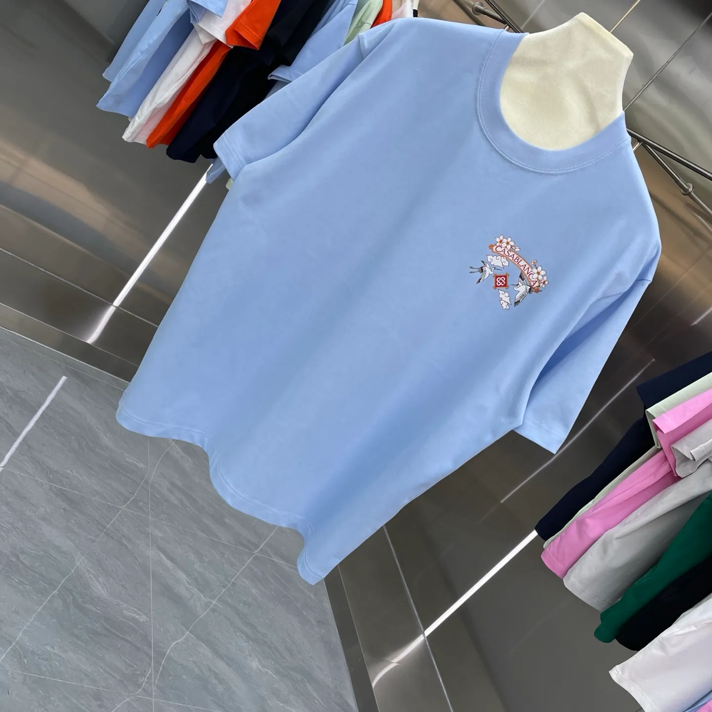 New Arrival Casablanca Classic Series T ～ ， ， 。 ， Classic ， In Stock ！ ：White Black Green Gray Light Green Blue Royal Blue Orange（8 ） Size：S M L XL XXL